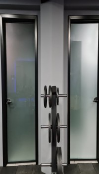 cmk51-Temperli satine mat camlı alüminyum kapı 