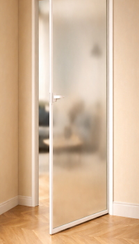 CMK56-Al&uuml;minyum beyaz &ccedil;er&ccedil;eveli, Satine mat cam 